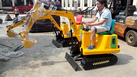 mini excavator kids park|heavy equipment fun park.